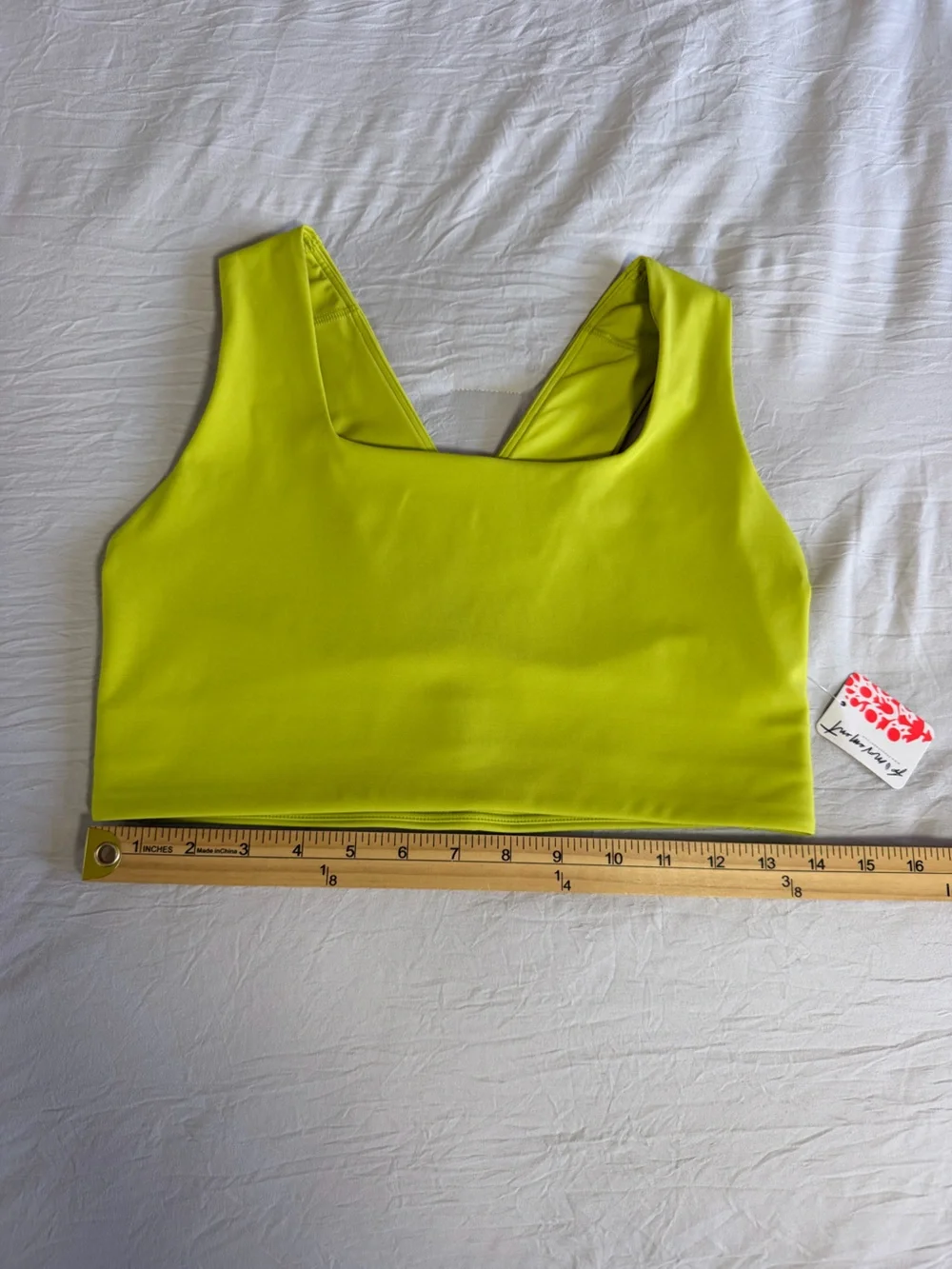 Free People Neon Yellow Racerback Sports Bra